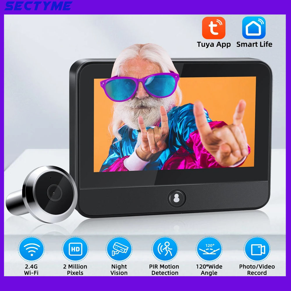 جرس باب ذكي بشاشة 4.3 بوصة يعم - مراجعة Smart Home Video وسعره